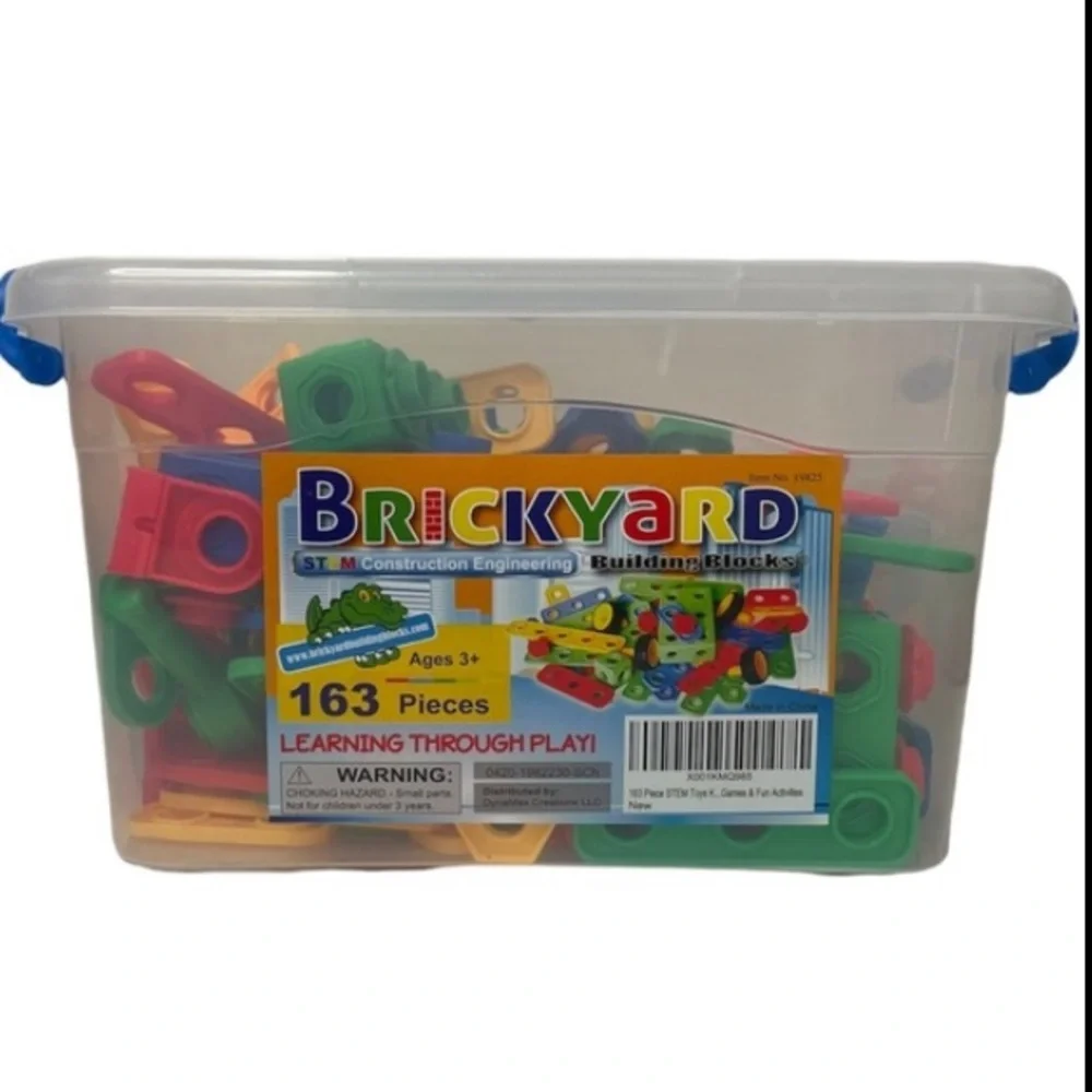 Brickyard STEM Construction Engineering Building Blocks Games Vintage Toys Set
